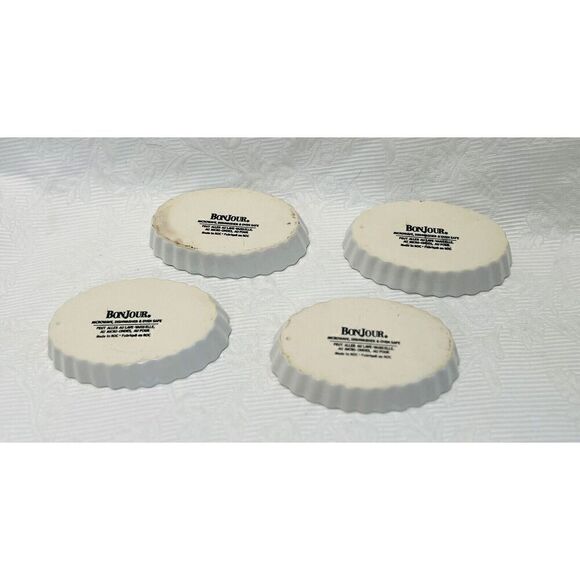 BonJour 4-oz Creme Brulee Ramekins Set of 4 Oval Shaped White - Picture 4 of 8